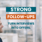 Two professionals having a conversation after an interview, representing the importance of strong follow-up communication.