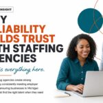 Staffing agency representative having a professional conversation with a manufacturing employer